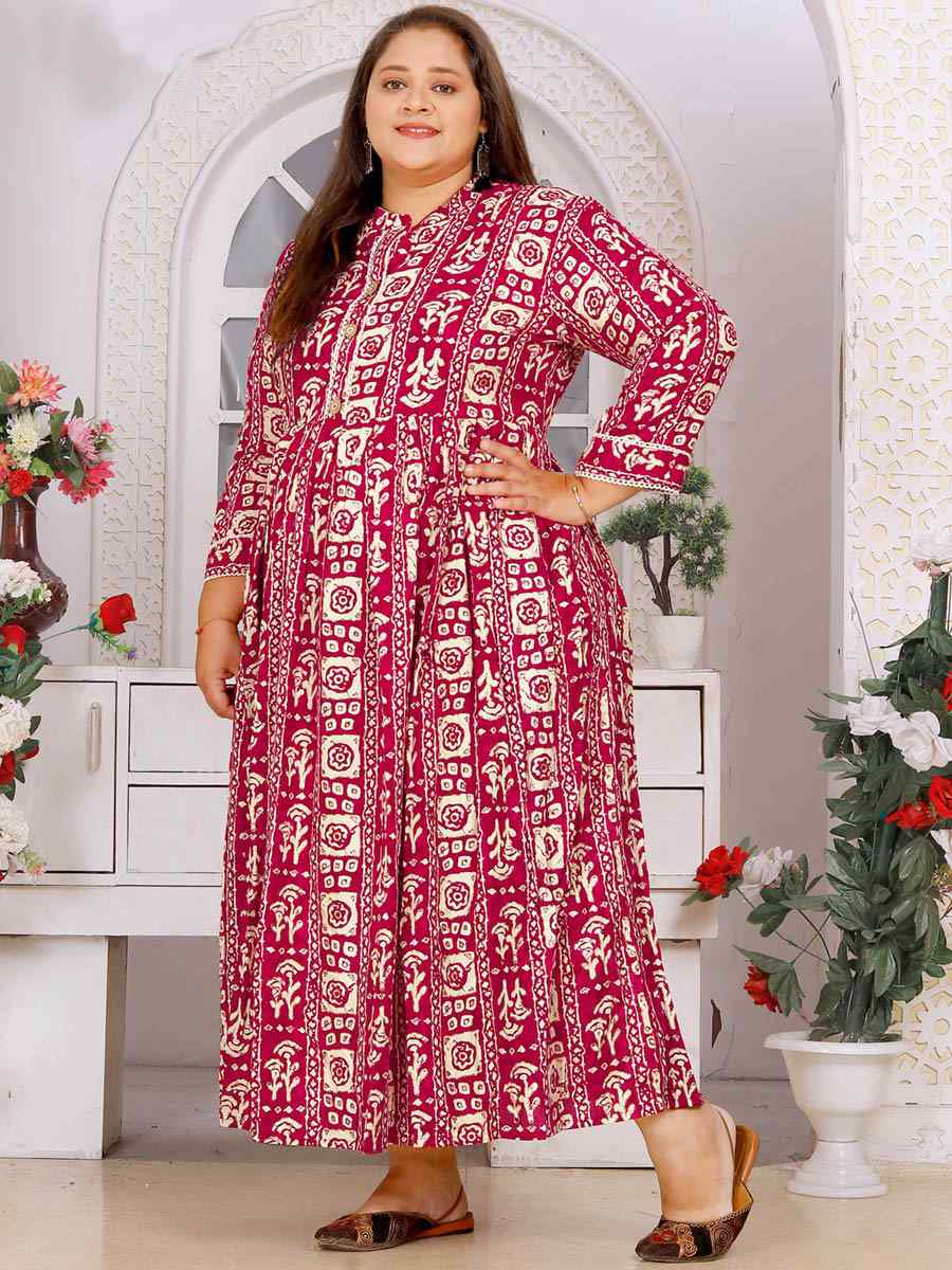 Multi Rayon Printed Festival Casual Gown