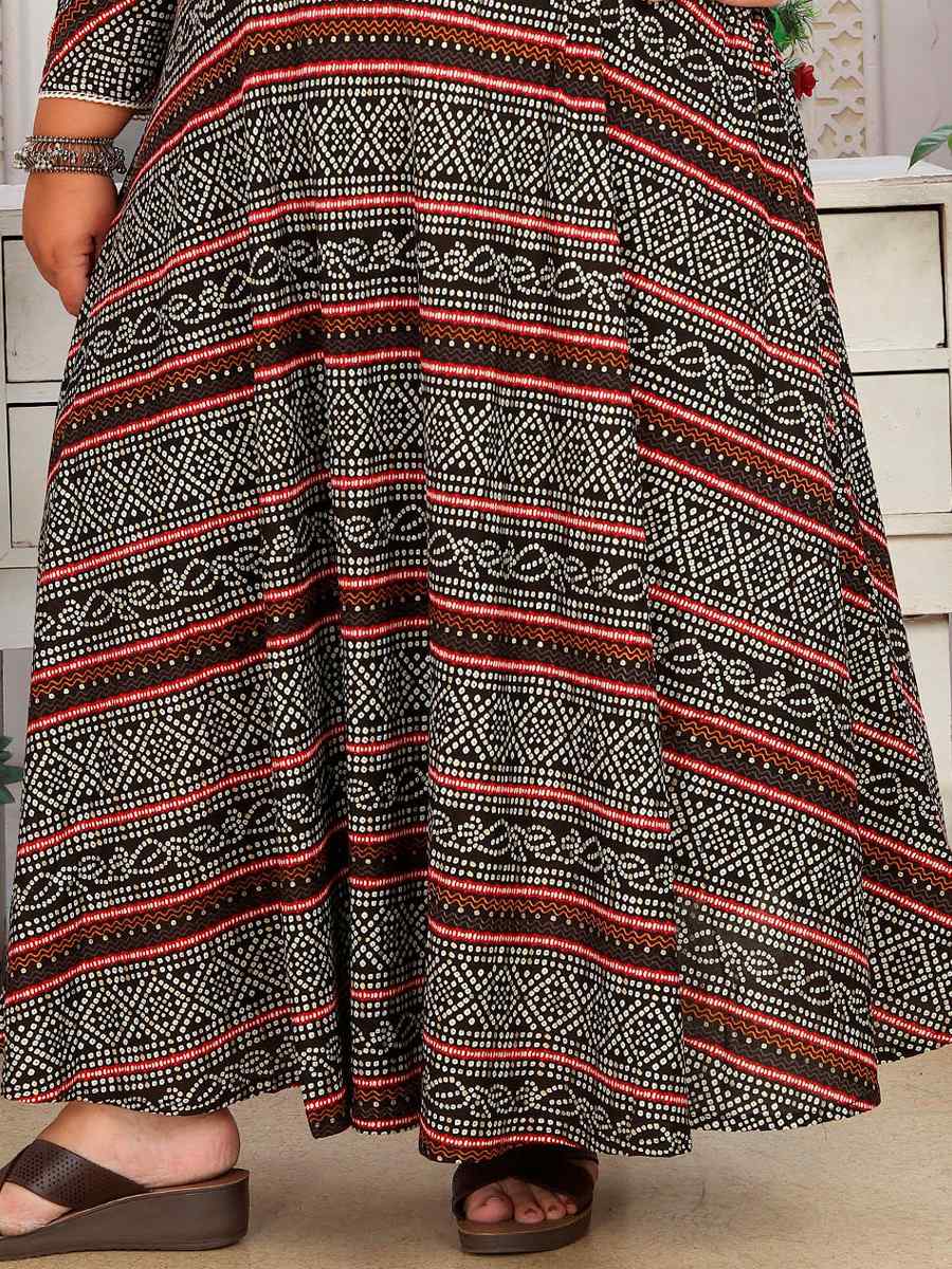 Multi Rayon Printed Festival Casual Gown