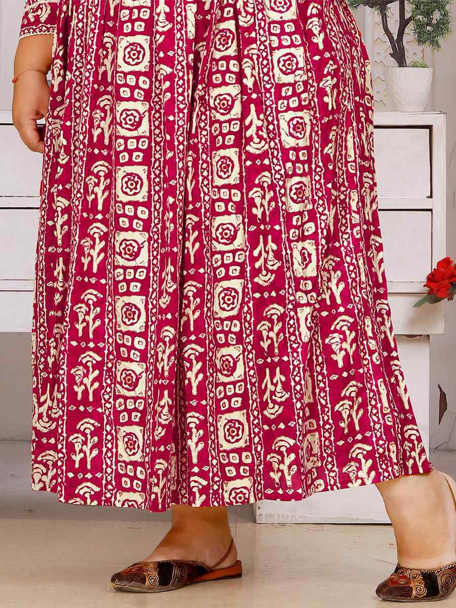 Multi Rayon Printed Festival Casual Gown