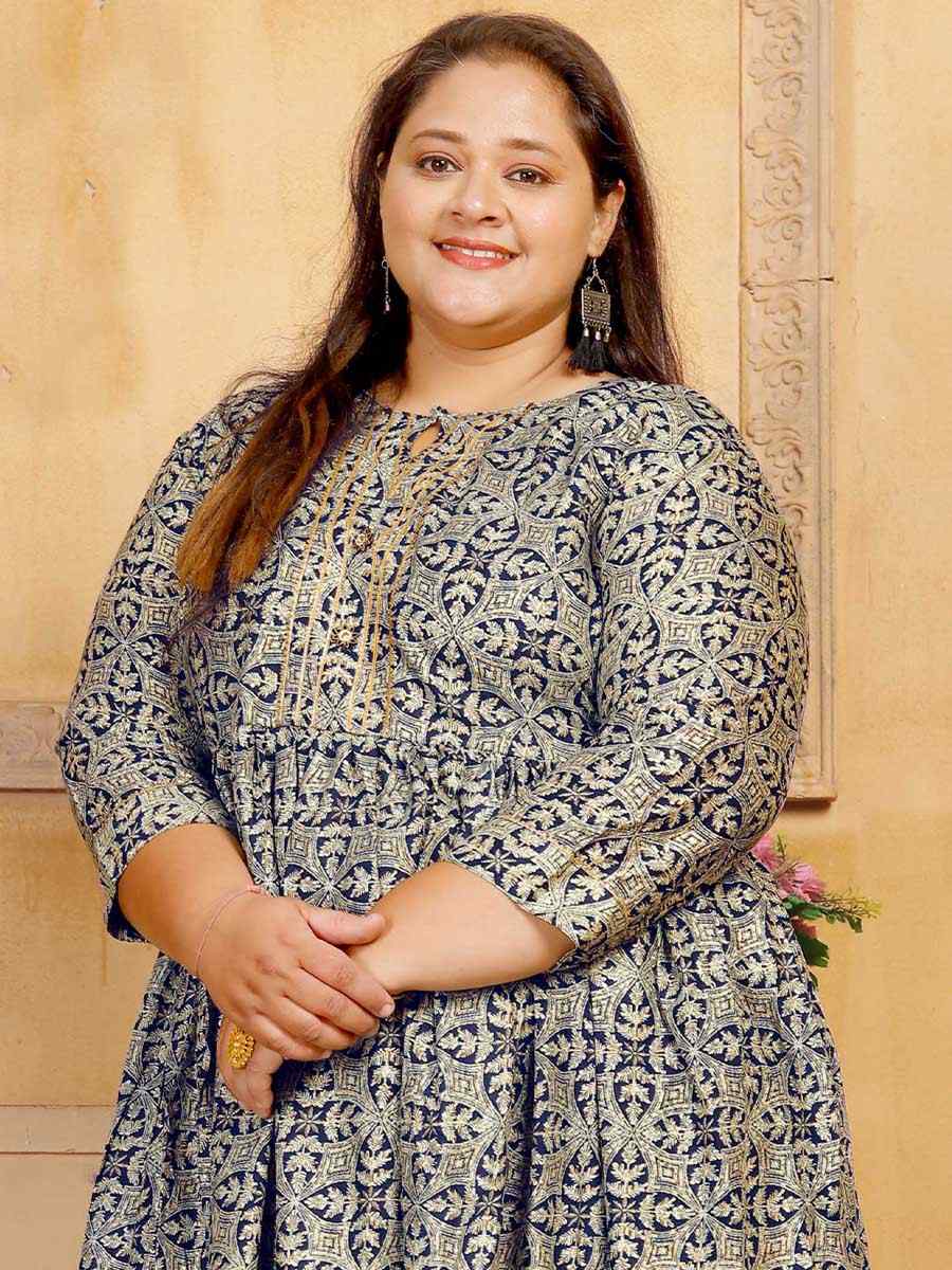 Multi Rayon Printed Festival Casual Gown