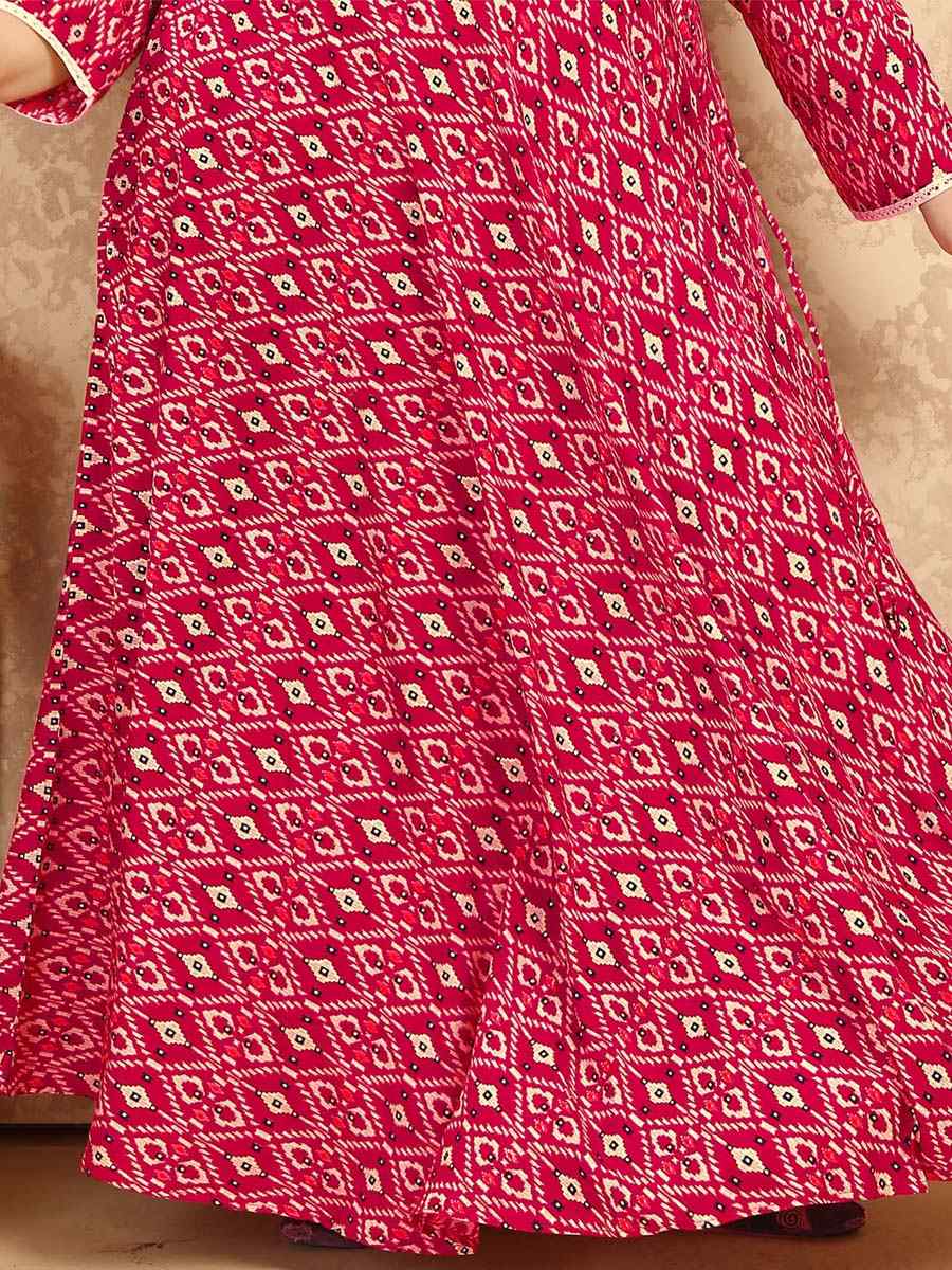 Multi Rayon Printed Festival Casual Gown