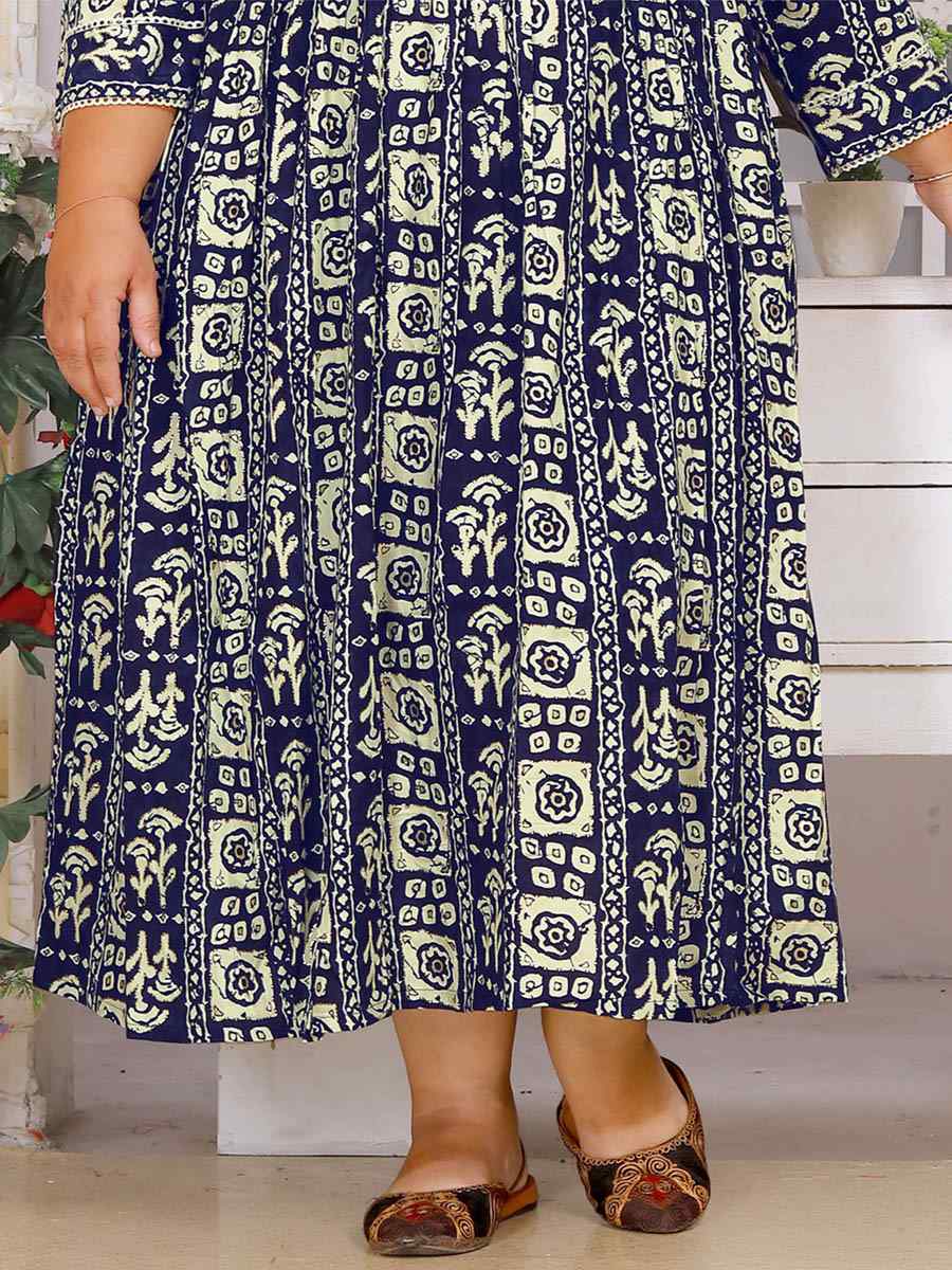 Multi Rayon Printed Festival Casual Gown