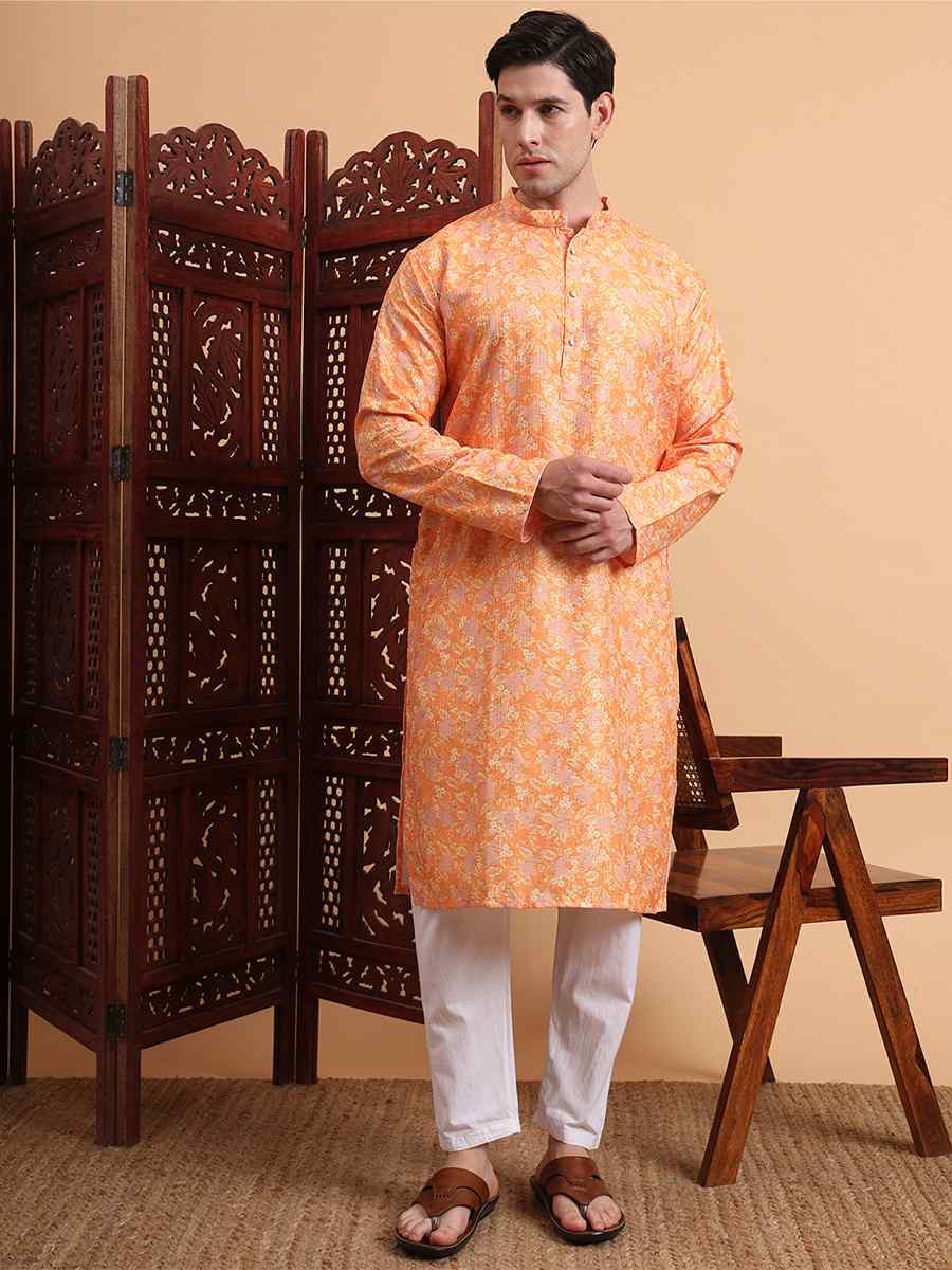 Multi Rayon Printed Festival Casual Kurta