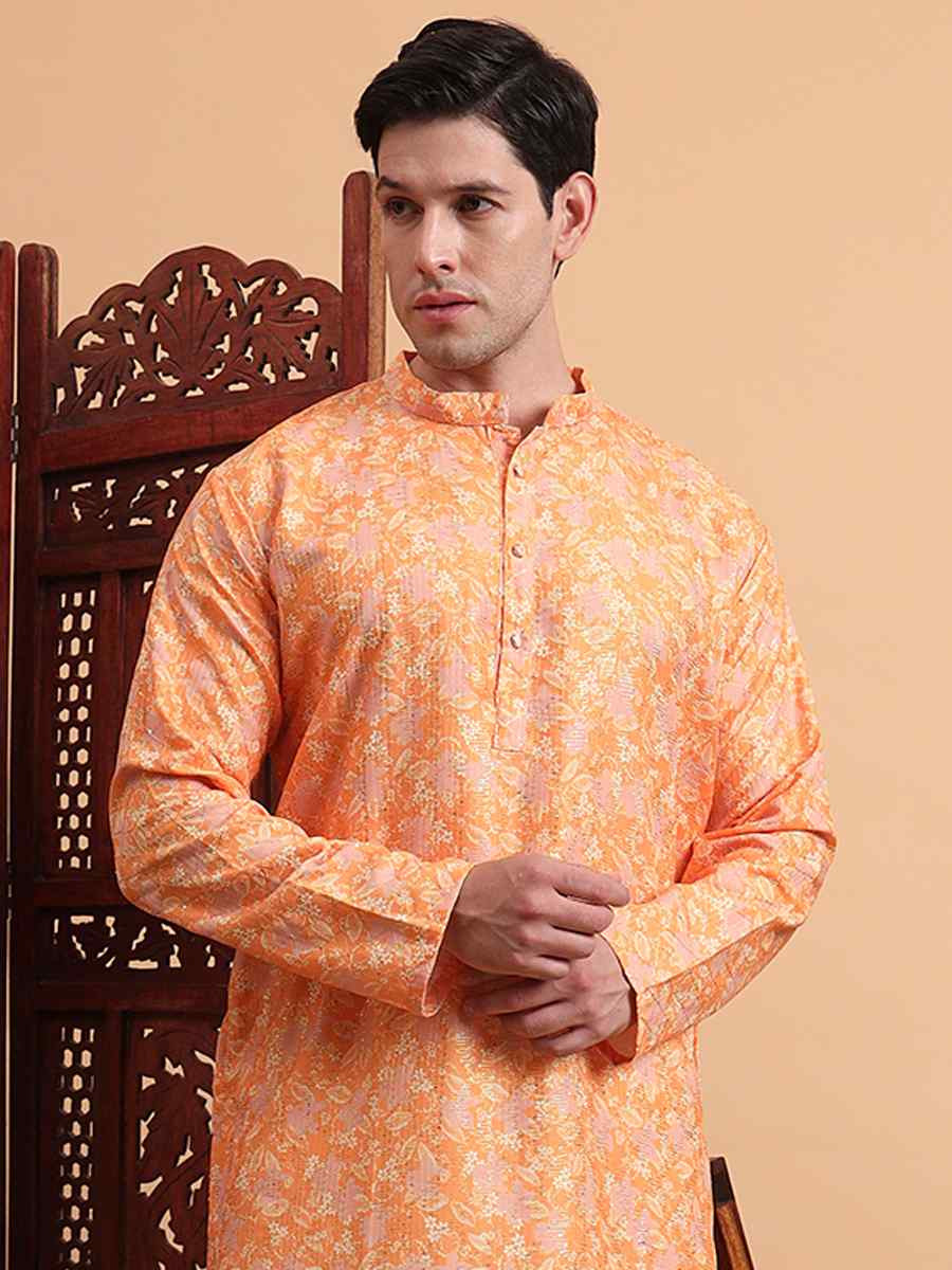 Multi Rayon Printed Festival Casual Kurta