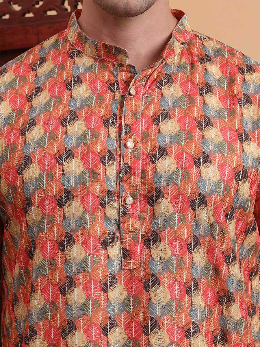 Multi Rayon Printed Festival Casual Kurta