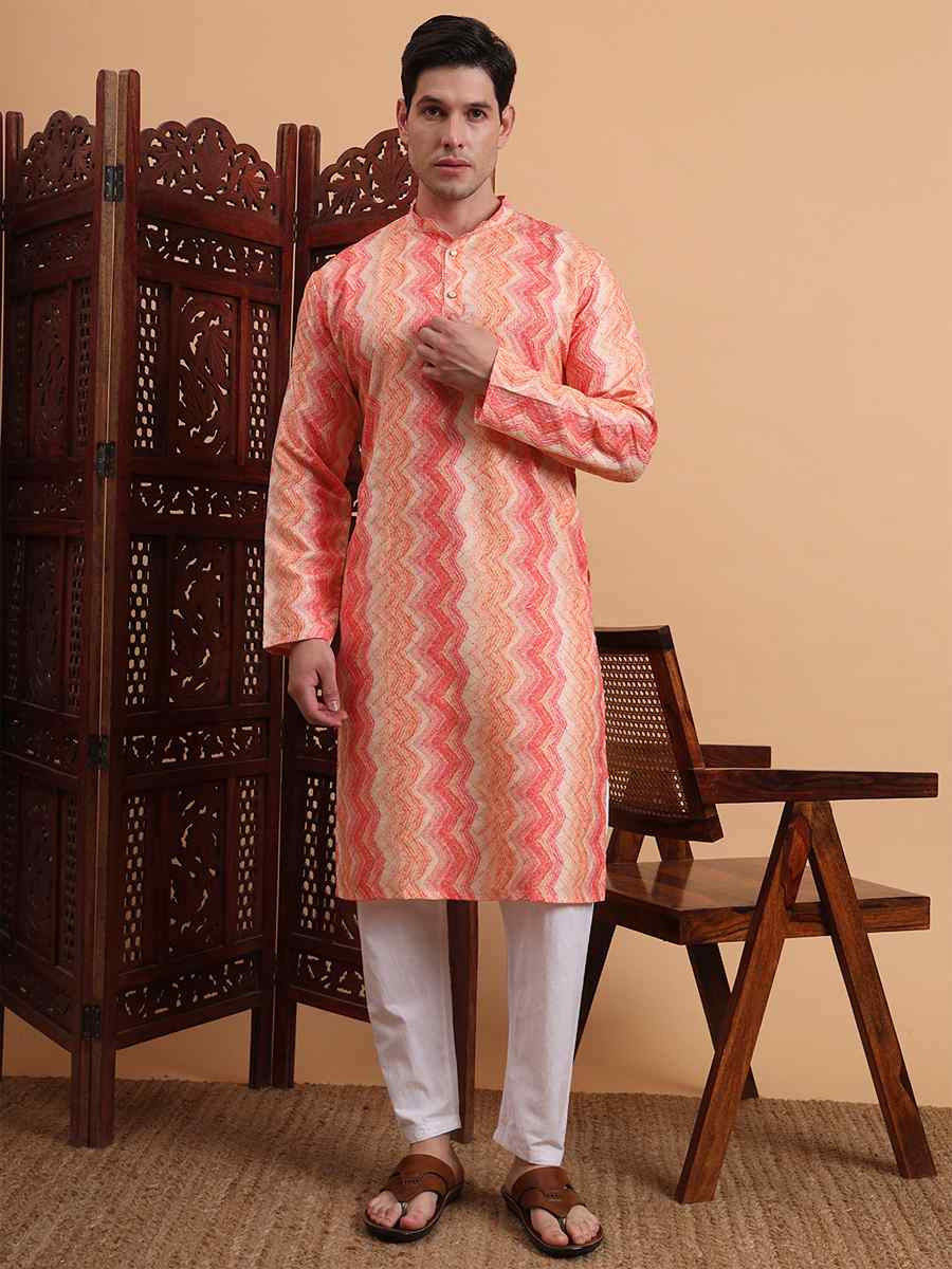 Multi Rayon Printed Festival Casual Kurta