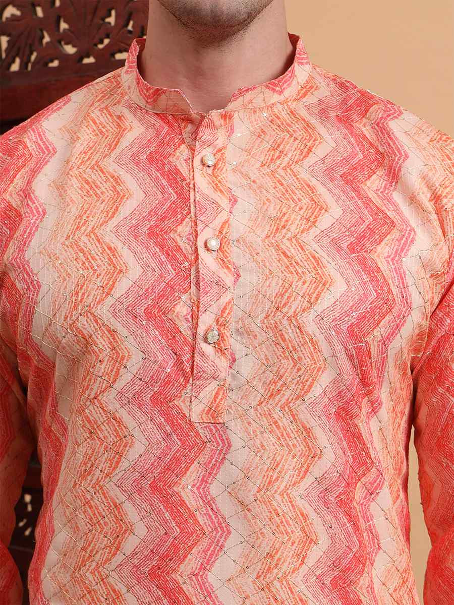 Multi Rayon Printed Festival Casual Kurta