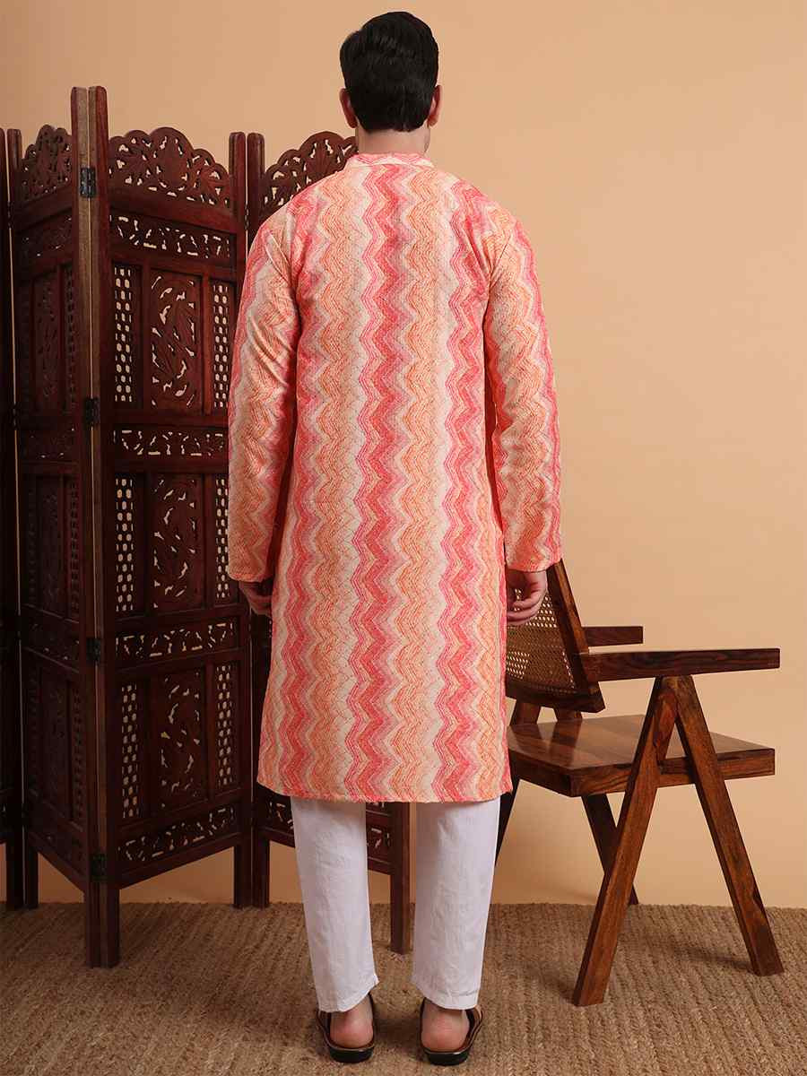 Multi Rayon Printed Festival Casual Kurta