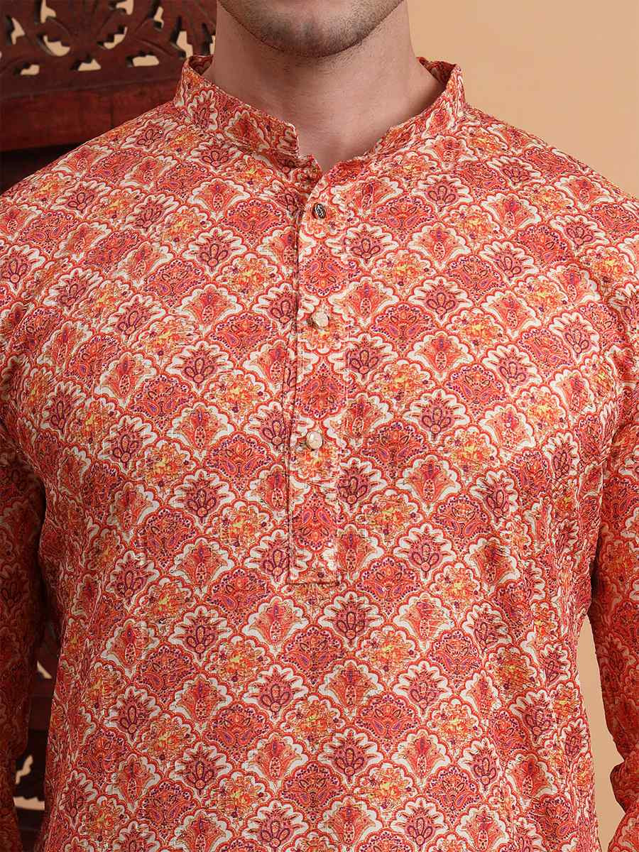 Multi Rayon Printed Festival Casual Kurta