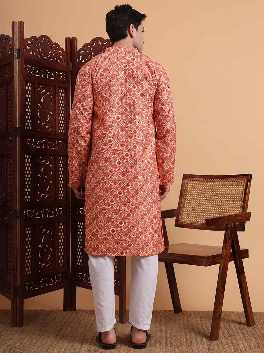 Multi Rayon Printed Festival Casual Kurta