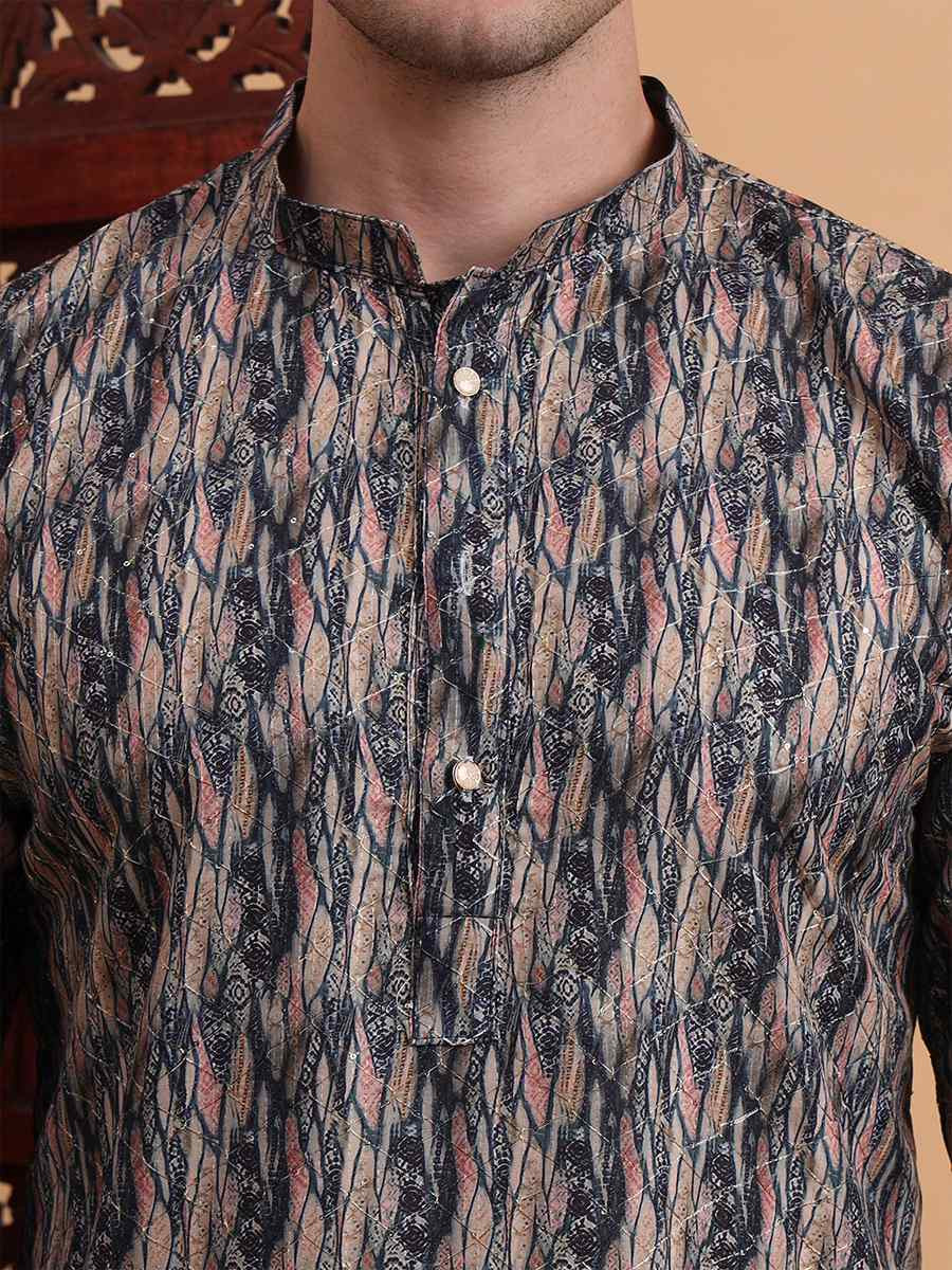 Multi Rayon Printed Festival Casual Kurta