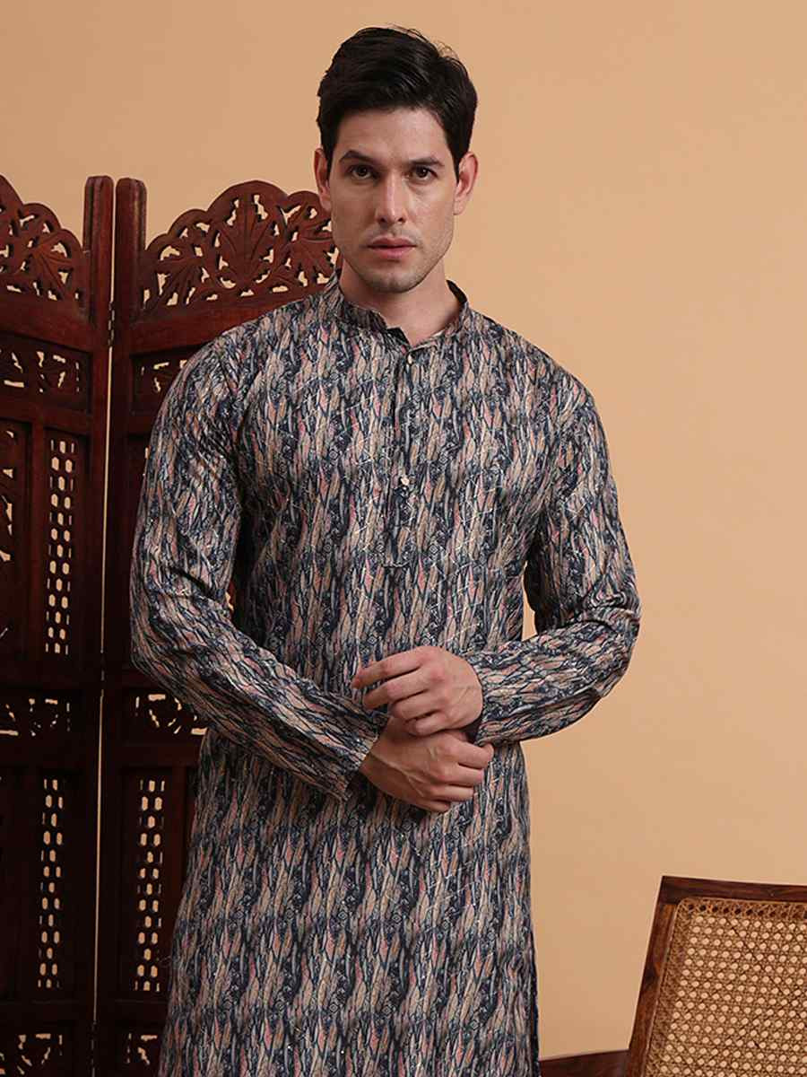 Multi Rayon Printed Festival Casual Kurta