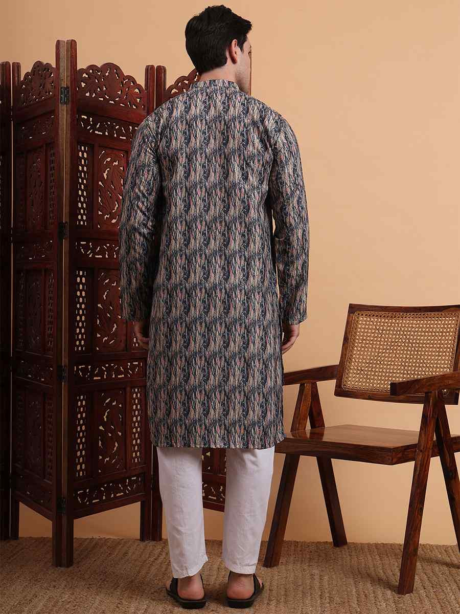Multi Rayon Printed Festival Casual Kurta