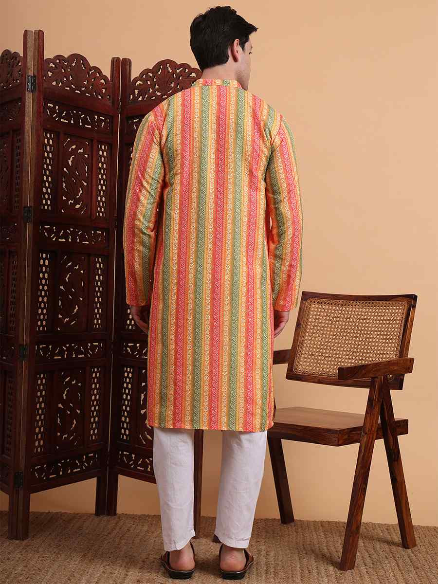 Multi Rayon Printed Festival Casual Kurta