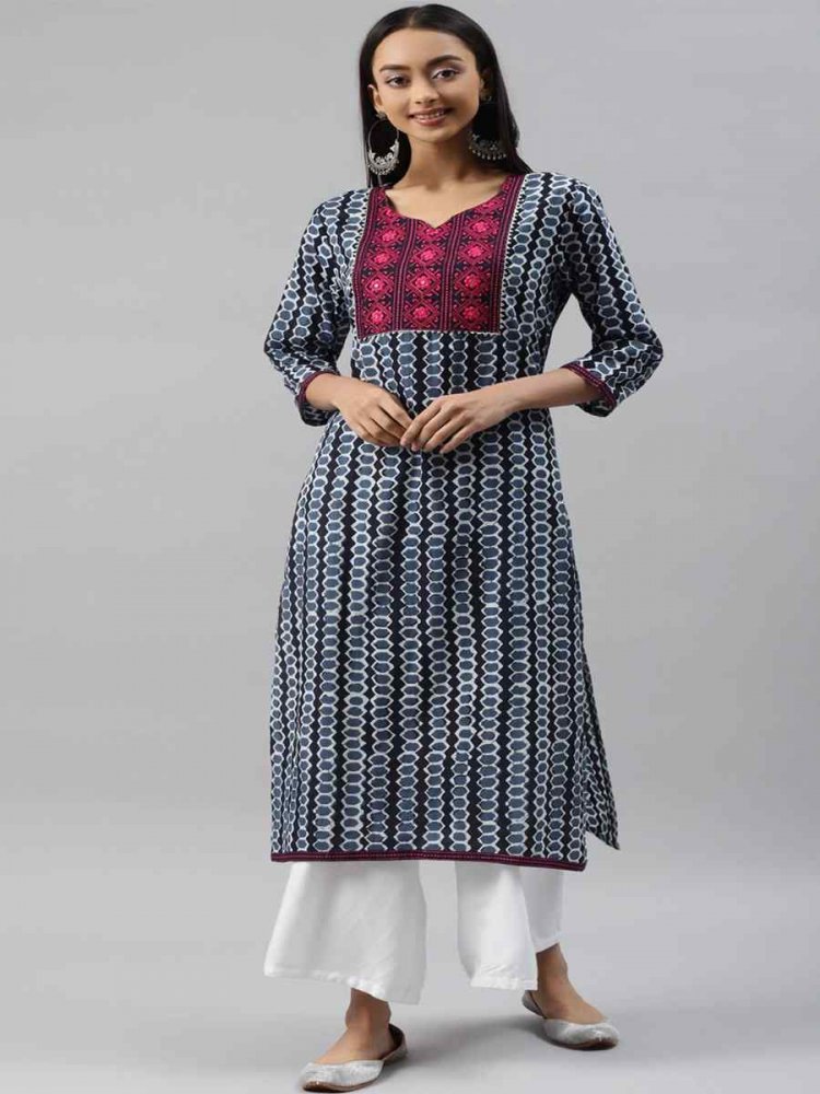 Multi Rayon Printed Festival Casual Kurti