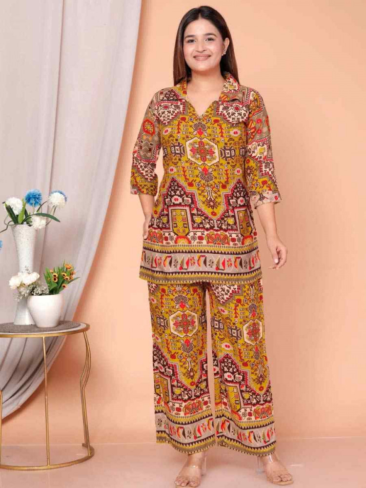 Image of Multi Rayon Printed Festival Casual Kurti Bottom Women Wear
