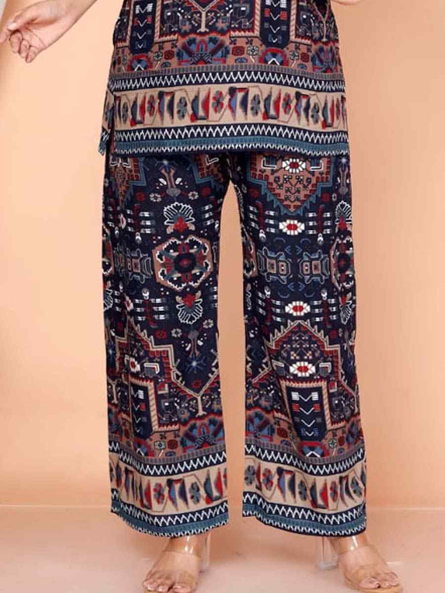 Multi Rayon Printed Festival Casual Kurti Bottom Women Wear