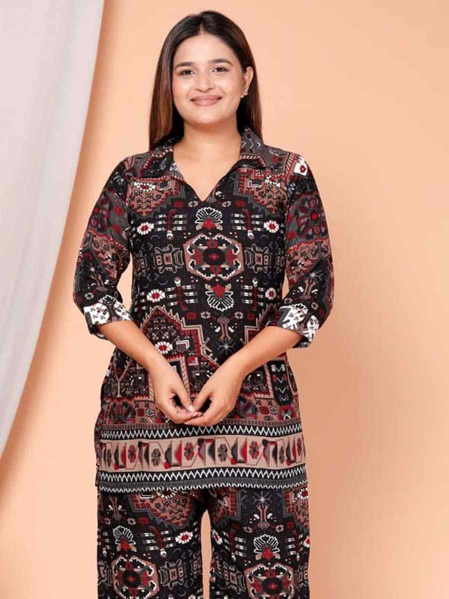 Multi Rayon Printed Festival Casual Kurti Bottom Women Wear