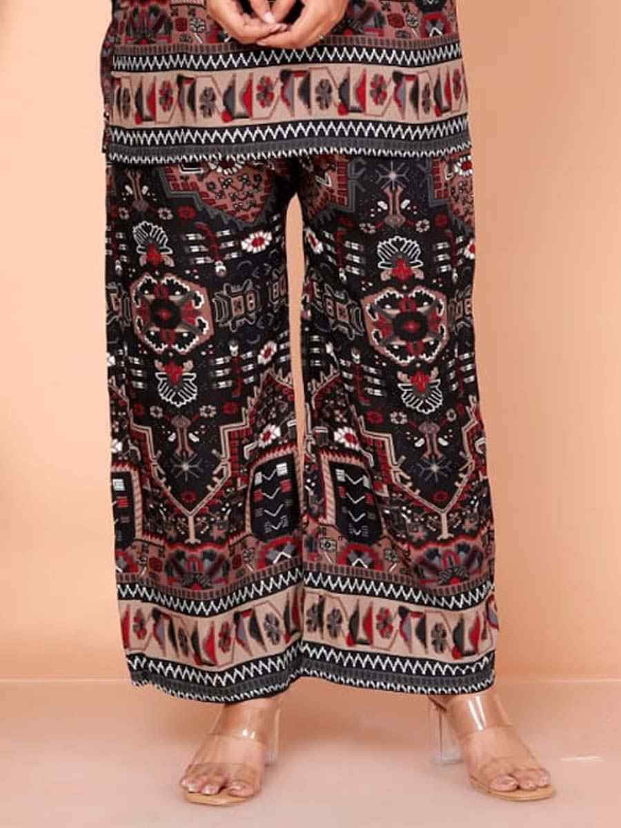 Multi Rayon Printed Festival Casual Kurti Bottom Women Wear