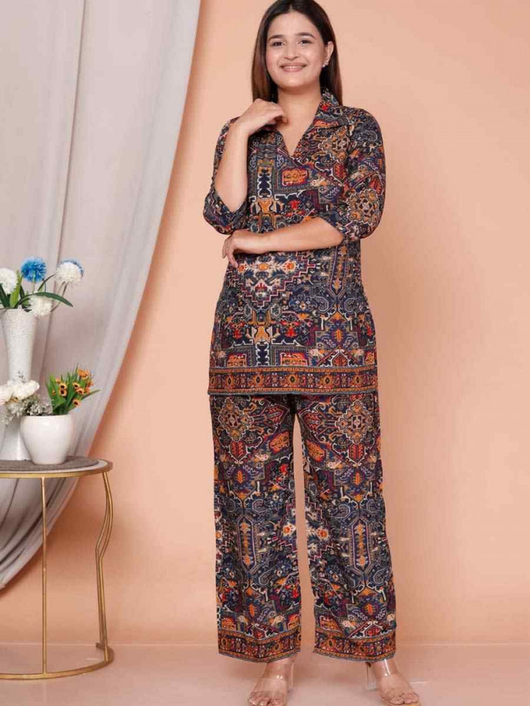 Image of Multi Rayon Printed Festival Casual Kurti Bottom Women Wear