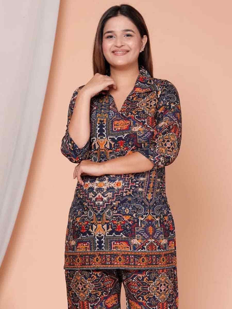 Multi Rayon Printed Festival Casual Kurti Bottom Women Wear