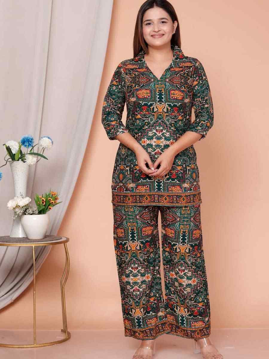 Multi Rayon Printed Festival Casual Kurti Bottom Women Wear