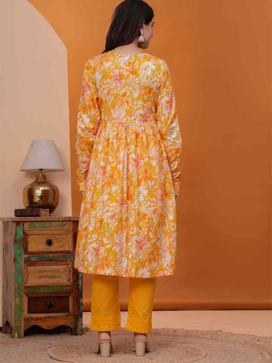 Multi Rayon Printed Festival Casual Kurti Bottom Women Wear