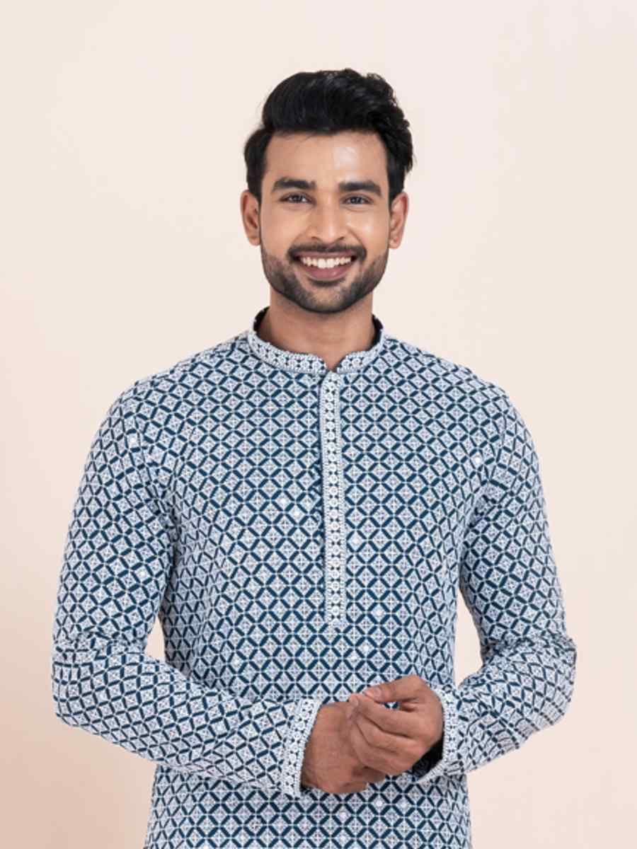 Multi Rayon Printed Festival Wedding Kurta Pyjama Men039s Wear
