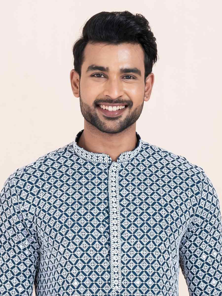 Multi Rayon Printed Festival Wedding Kurta Pyjama Men039s Wear