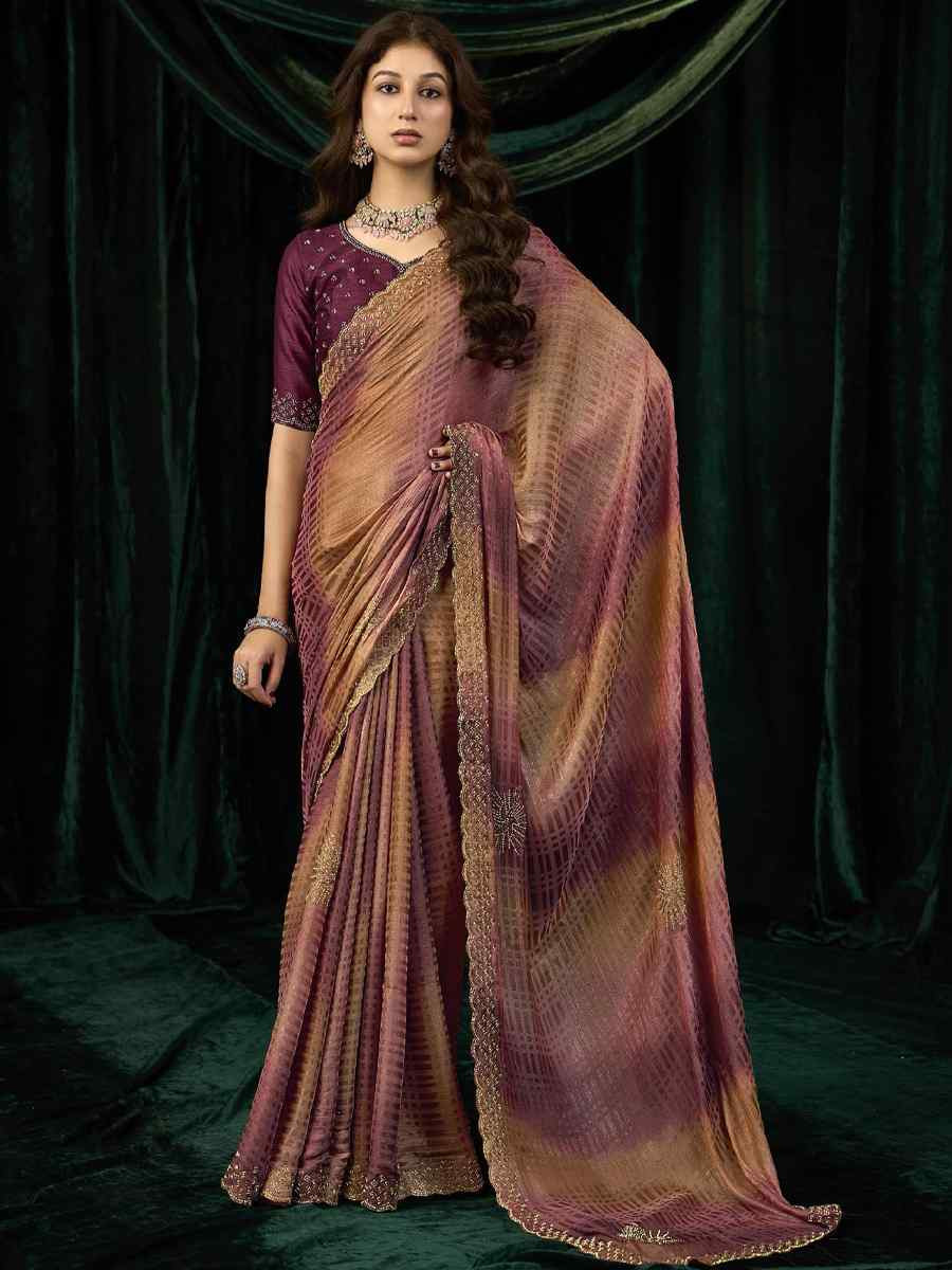 Multi Satin Silk Embroidery Traditional Bridal Reception Festival Wedding Fancy Heavy Border Sarees