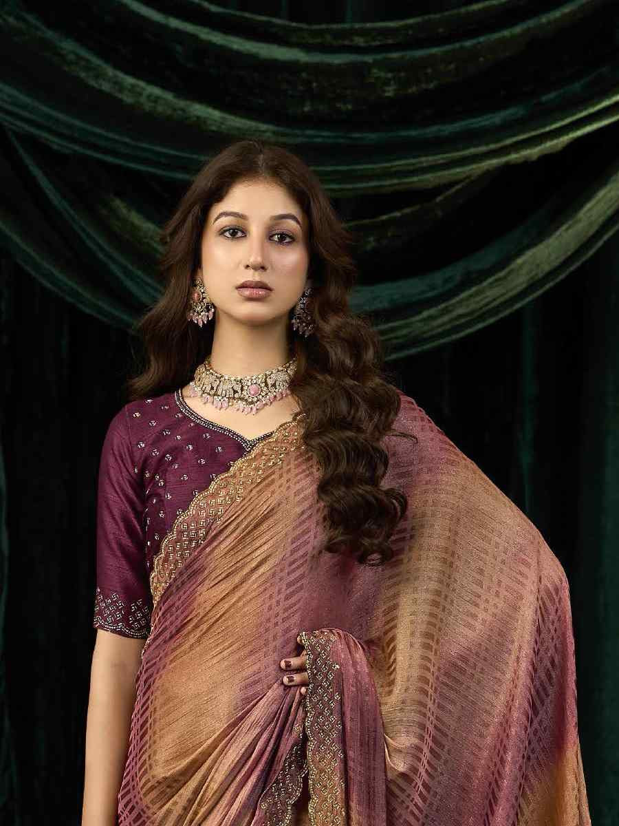 Multi Satin Silk Embroidery Traditional Bridal Reception Festival Wedding Fancy Heavy Border Sarees