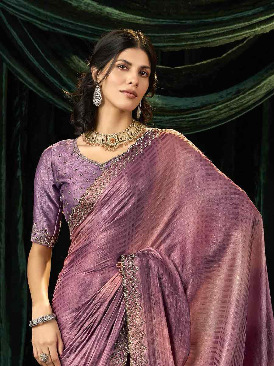 Multi Satin Silk Embroidery Traditional Bridal Reception Festival Wedding Fancy Heavy Border Sarees