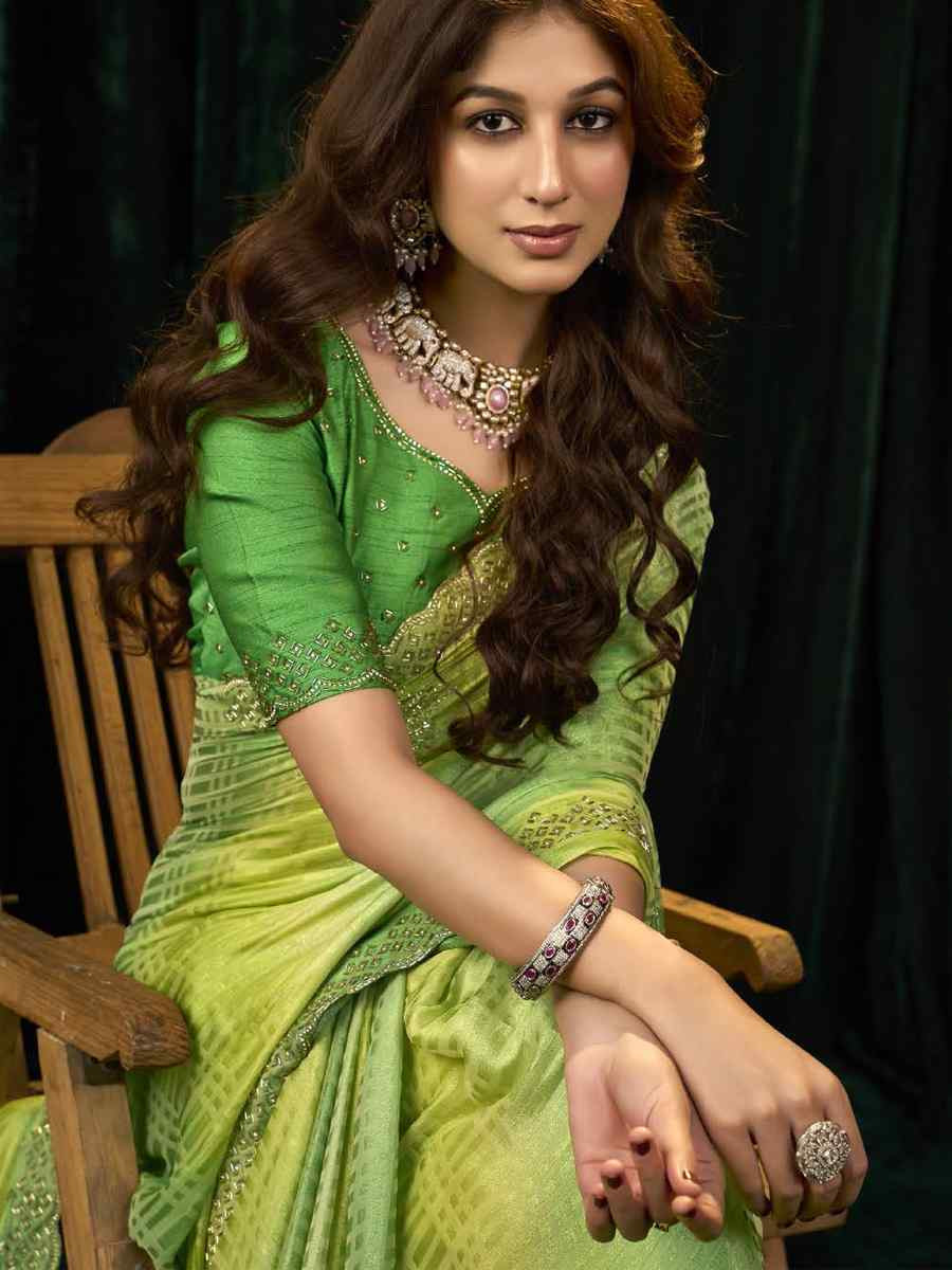 Multi Satin Silk Embroidery Traditional Bridal Reception Festival Wedding Fancy Heavy Border Sarees