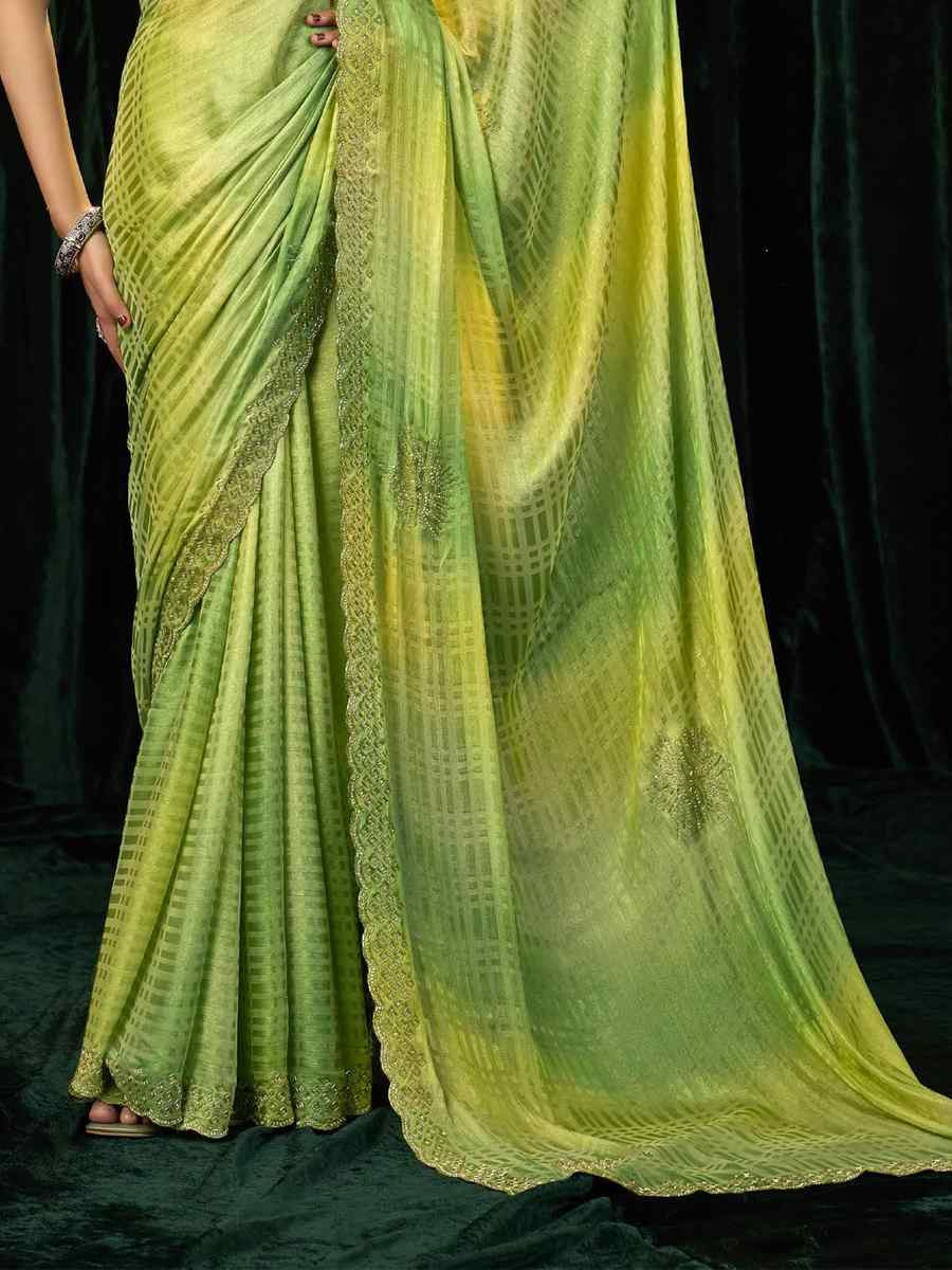 Multi Satin Silk Embroidery Traditional Bridal Reception Festival Wedding Fancy Heavy Border Sarees