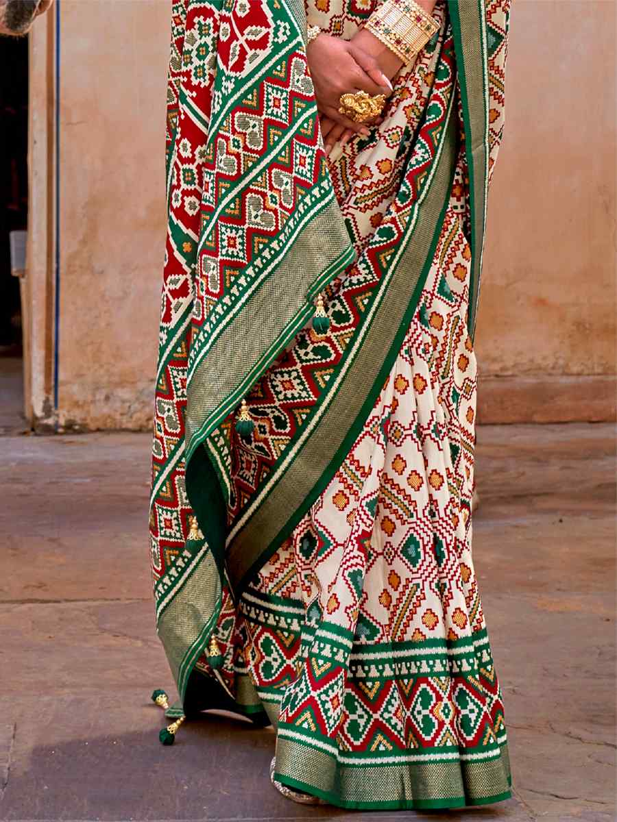 Multi Sigma Silk Printed Casual Festival Contemporary Saree