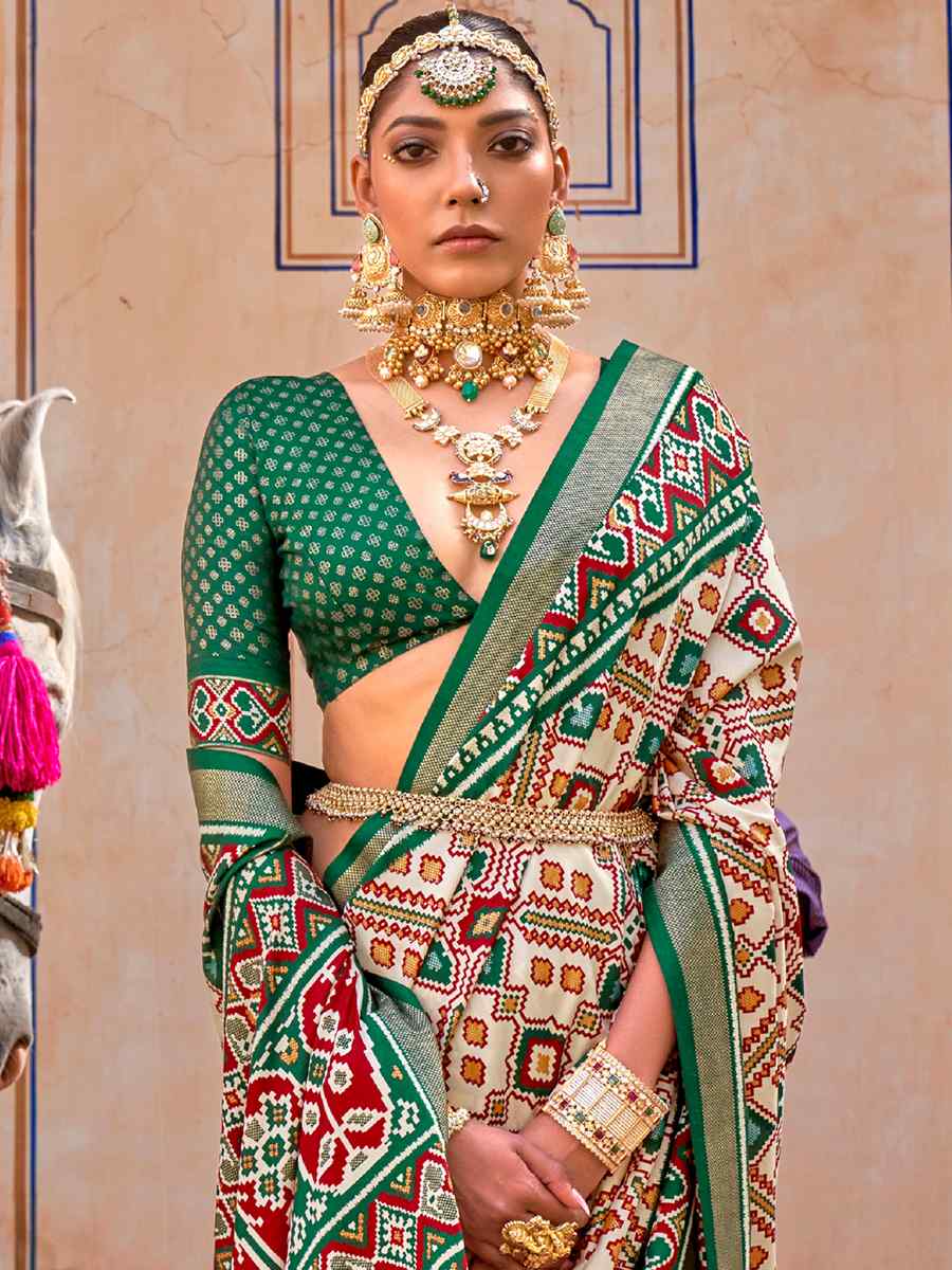 Multi Sigma Silk Printed Casual Festival Contemporary Saree