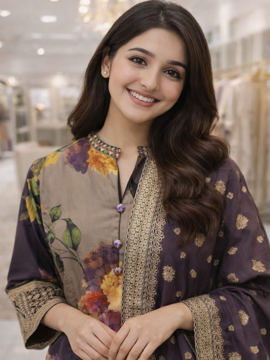 Multi Silk Blend Embroidery Party Wedding Festival Casual Printed Ready Palazzo Pant Salwar Kameez