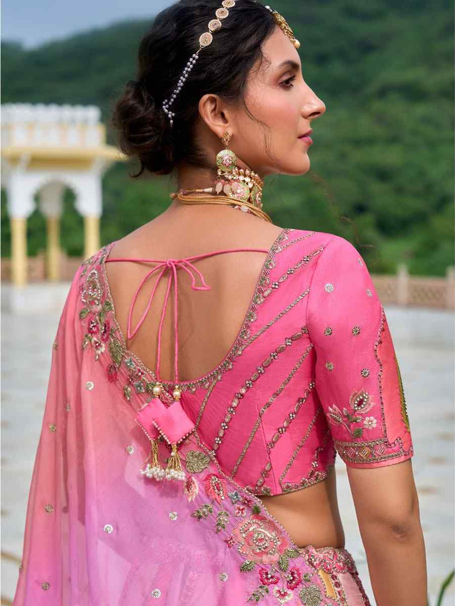 Multi Silk Embroidered Festival Reception Bridal Traditional Heavy Border Lehenga Choli