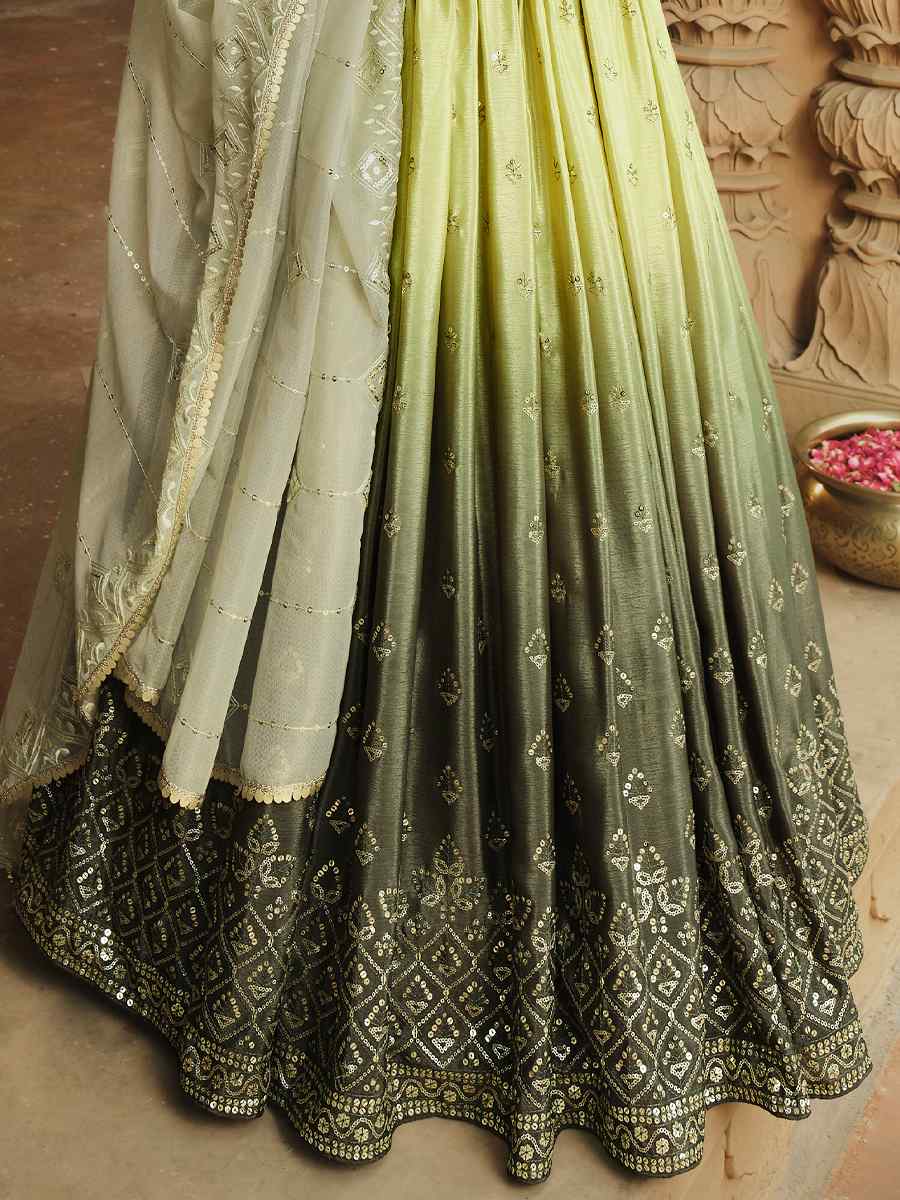 Multi Silk Embroidered Wedding Festival Circular Lehenga Choli