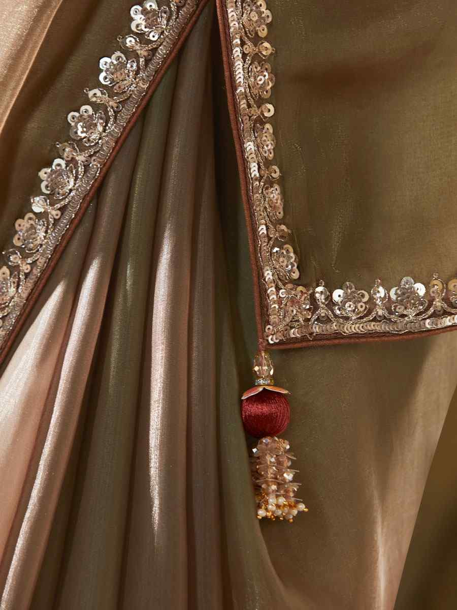 Multi Silk Embroidery Traditional Bridal Reception Festival Wedding Fancy Heavy Border Saree