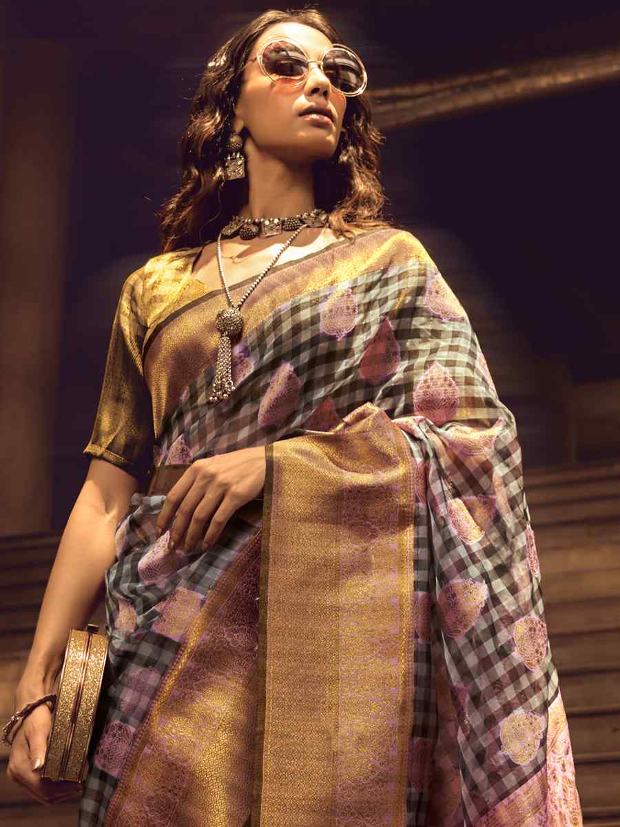 Multi Silk Handwoven Casual Festival Classic Style Saree