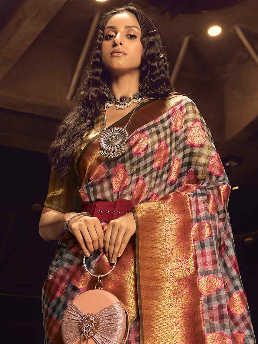 Multi Silk Handwoven Casual Festival Classic Style Saree