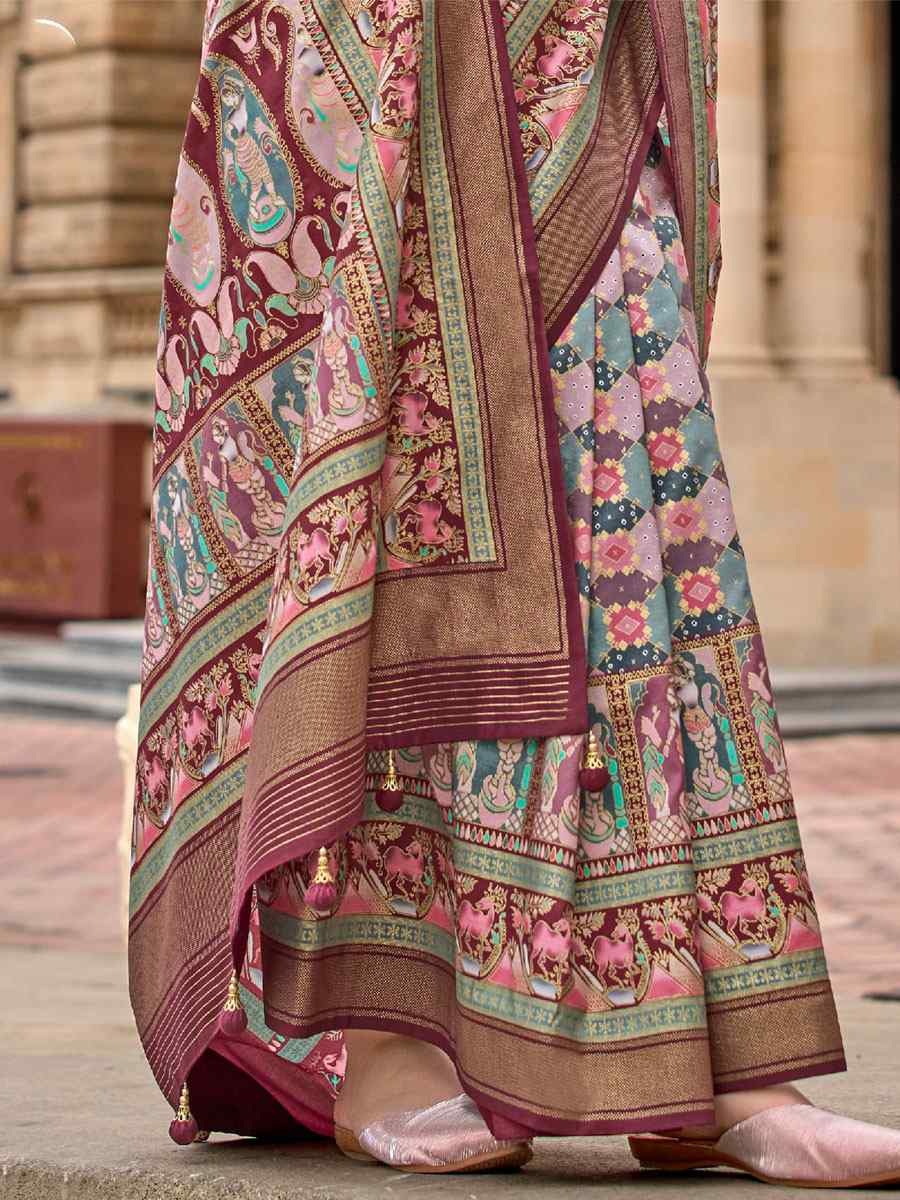 Multi Silk Handwoven Casual Festival Classic Style Saree