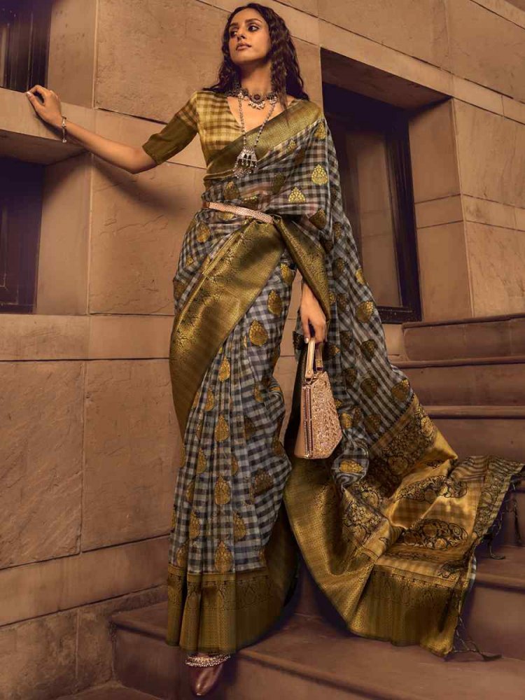 Multi Silk Handwoven Casual Festival Classic Style Saree