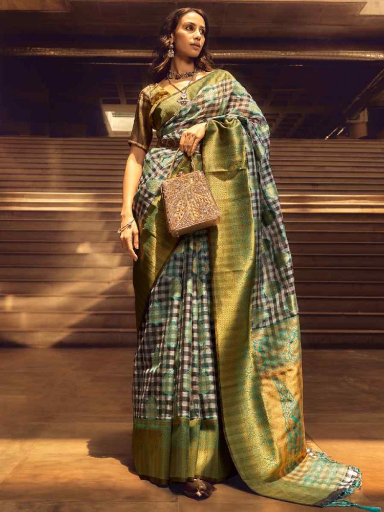Multi Silk Handwoven Casual Festival Classic Style Saree