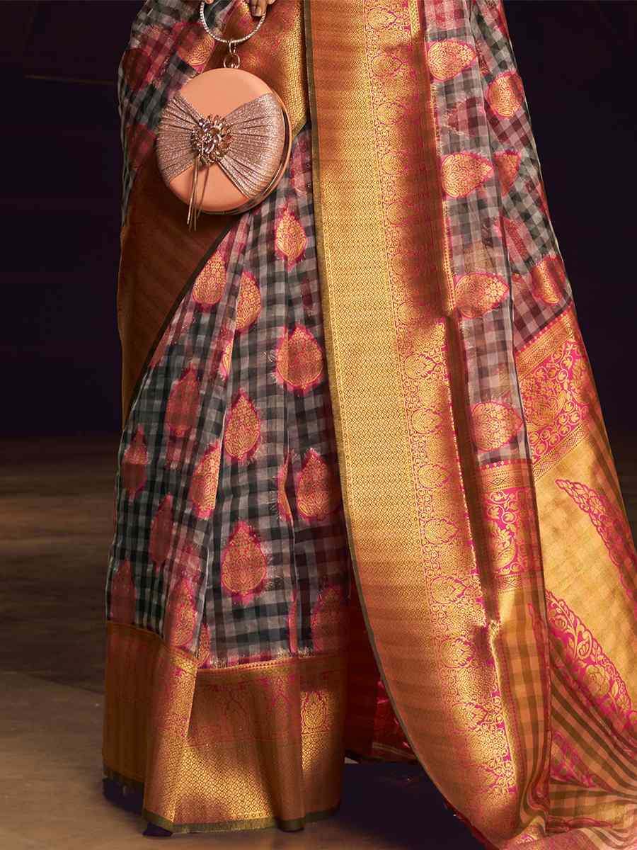 Multi Silk Handwoven Casual Festival Classic Style Saree