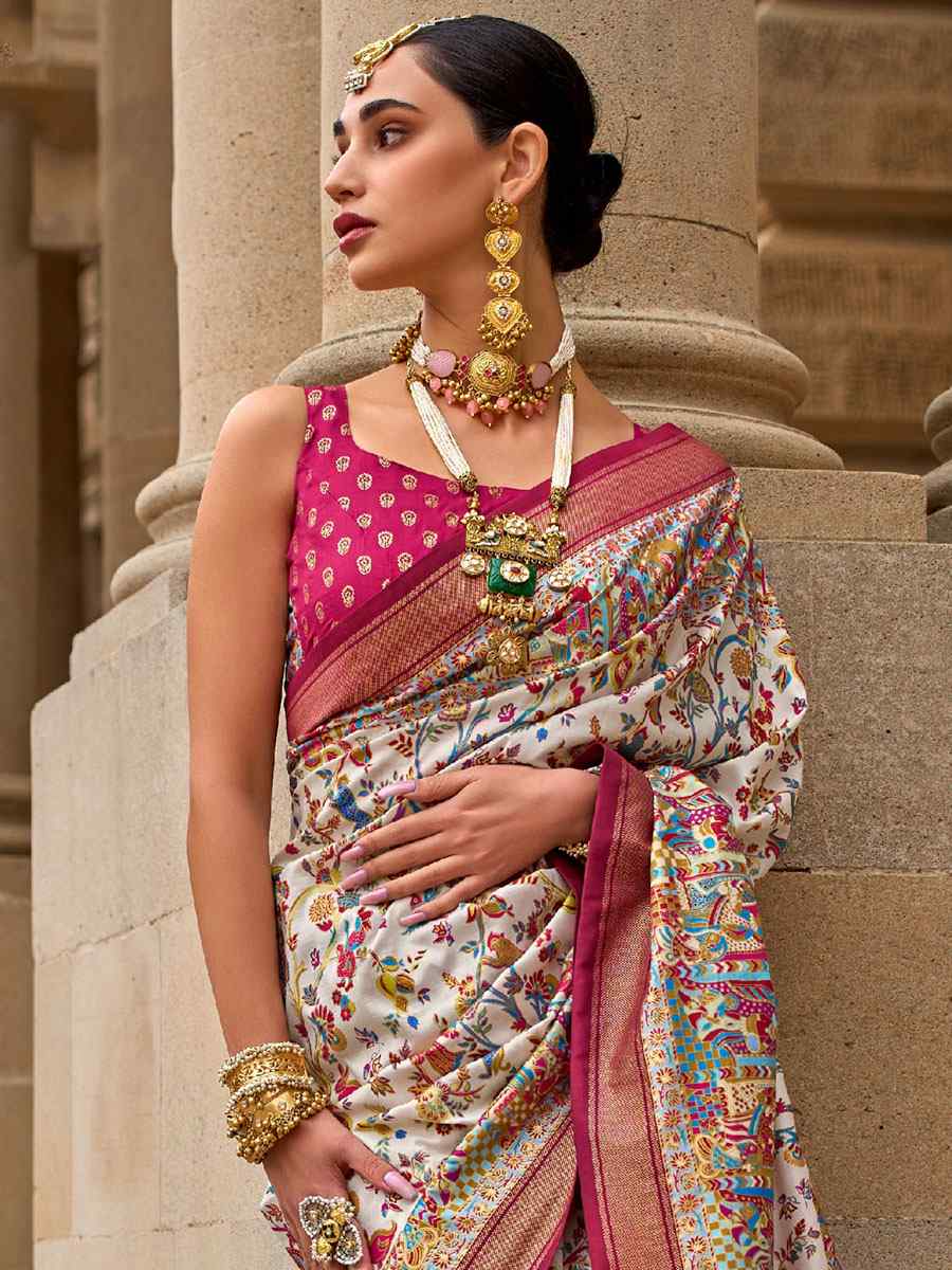 Multi Silk Handwoven Casual Festival Classic Style Saree