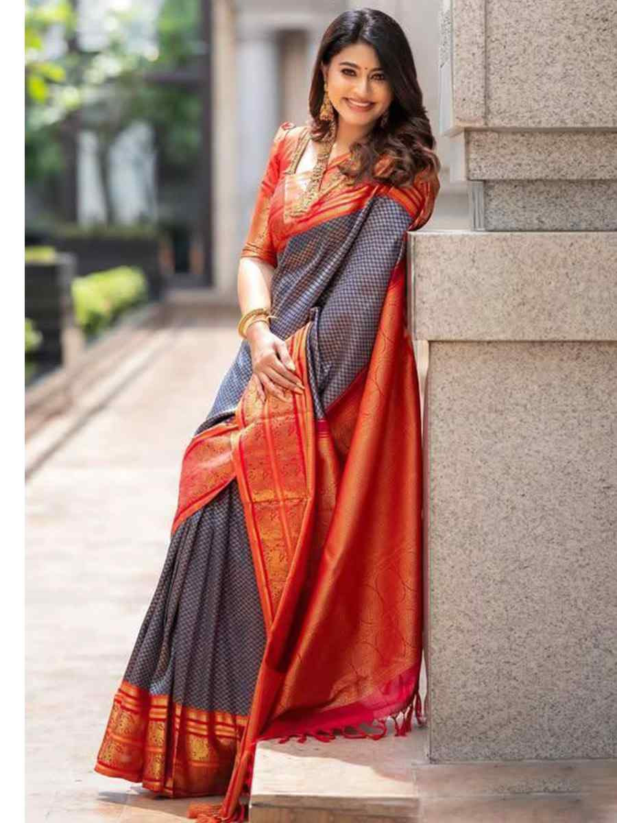 Multi Silk Handwoven Festival Wedding Fancy Heavy Border Saree
