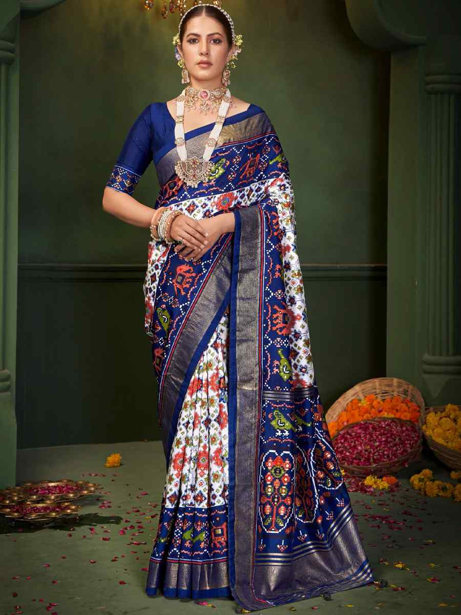 Multi Silk Handwoven Festival Wedding Fancy Heavy Border Saree