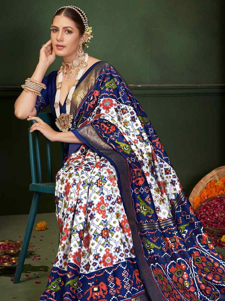 Multi Silk Handwoven Festival Wedding Fancy Heavy Border Saree